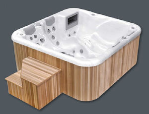 built-in hot tub