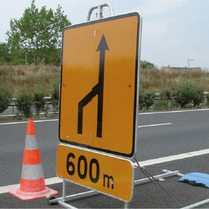 floor-standing road sign