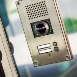 brushed stainless steel video intercom system 1