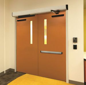 automatic swing door opening mechanism