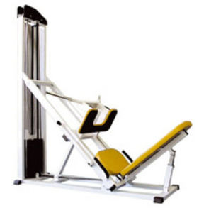 inclined leg press weight training machine