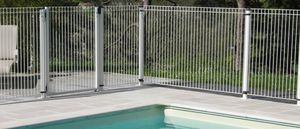 protective barrier / swing / metal / pool