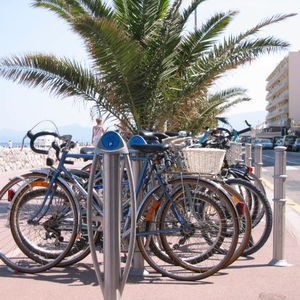 stainless steel bike rack / for public spaces