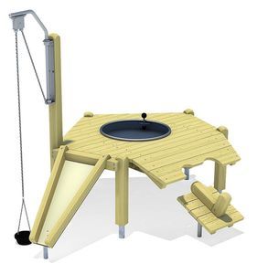 wooden sand and water play set