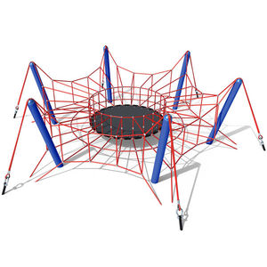 climbing structure with trampoline / for playgrounds