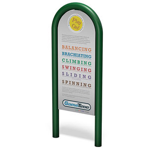 outdoor display panel / for playgrounds / steel