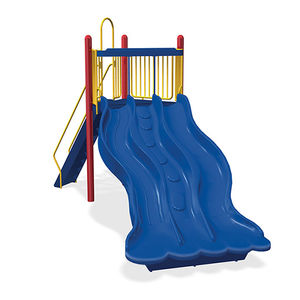 upright slide / curved / for playgrounds / multi-person