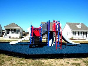 public space rubber mulch floor