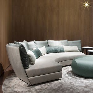 modular sofa / contemporary / fabric / leather