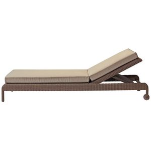 contemporary sun lounger / fabric / resin wicker / garden