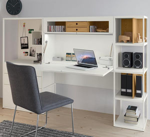 shelves with writing desk