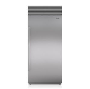 Upright freezer - BI-36F/S - SUB-ZERO - gray / built-in