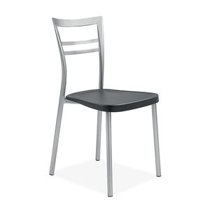 contemporary chair / beech / lacquered metal / polypropylene