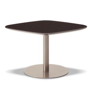 contemporary table / metal / laminate / metal base