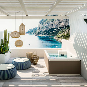 built-in hot tub