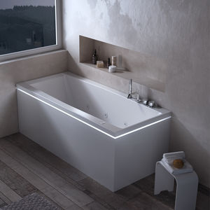 back to wall bathtub