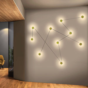 contemporary wall light / painted metal / marble / onyx