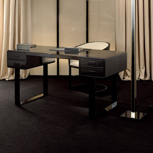 Contemporary desk EUCLIDE Giorgio Armani Casa maple steel