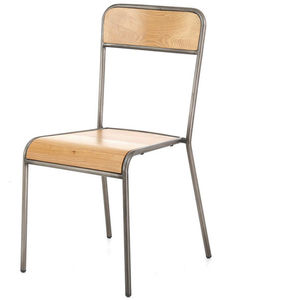 contemporary chair / oak / metal