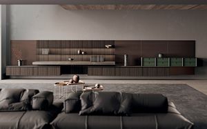 contemporary living room wall unit