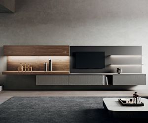 contemporary TV wall unit