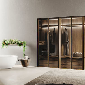 contemporary walk-in wardrobe