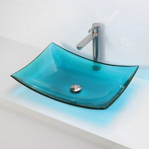 countertop washbasin / rectangular / resin / contemporary