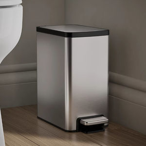 stainless steel trash can