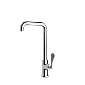 chromed metal mixer tap / kitchen / 1-hole / swivel spout