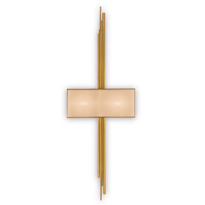 contemporary wall light / painted metal / brass / steel