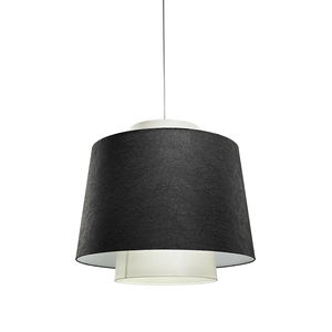 pendant lamp / contemporary / painted metal / fabric