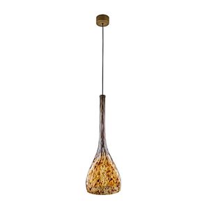 pendant lamp / contemporary / painted steel / blown glass