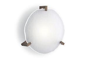 contemporary wall light / bathroom / steel / glass
