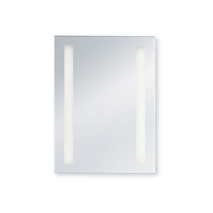 wall-mounted bathroom mirror / LED-illuminated / contemporary / rectangular