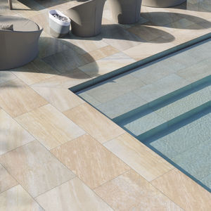 outdoor tile / floor / porcelain stoneware / 22.5x45 cm