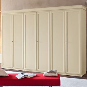 traditional wardrobe / lacquered wood / with swing doors