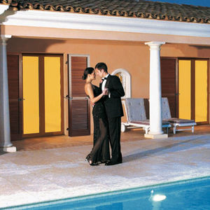 swing shutters / wooden / door / louvered