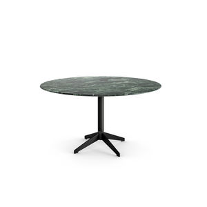 contemporary table / lacquered wood / glass / marble