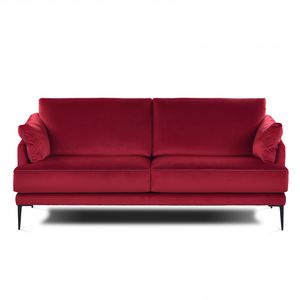 contemporary sofa / fabric / leather / 2-person