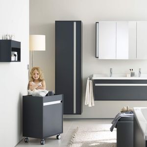 bathroom cabinet with casters