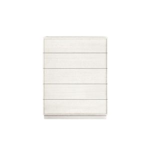 contemporary chest of drawers / solid wood / white / brown