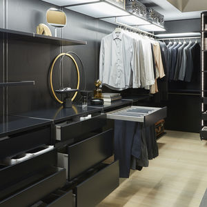 contemporary walk-in wardrobe