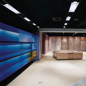 halogen cable lighting / fluorescent / rectangular / metal