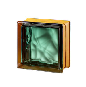 square glass brick / bathroom / for interior walls / colored