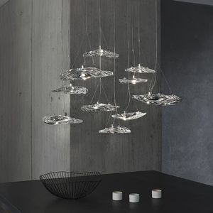 pendant lamp / original design / crystal / dimmable