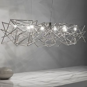 pendant lamp / original design / metal / halogen