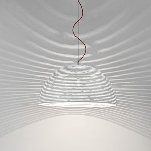 pendant lamp / original design / metal / white