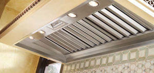 wall-mounted range hood / with built-in lighting