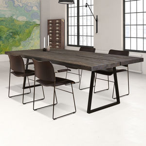 contemporary table / ash / walnut / teak