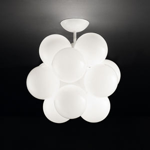 contemporary ceiling light / glass / metal / polyethylene
